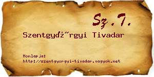Szentgyörgyi Tivadar névjegykártya